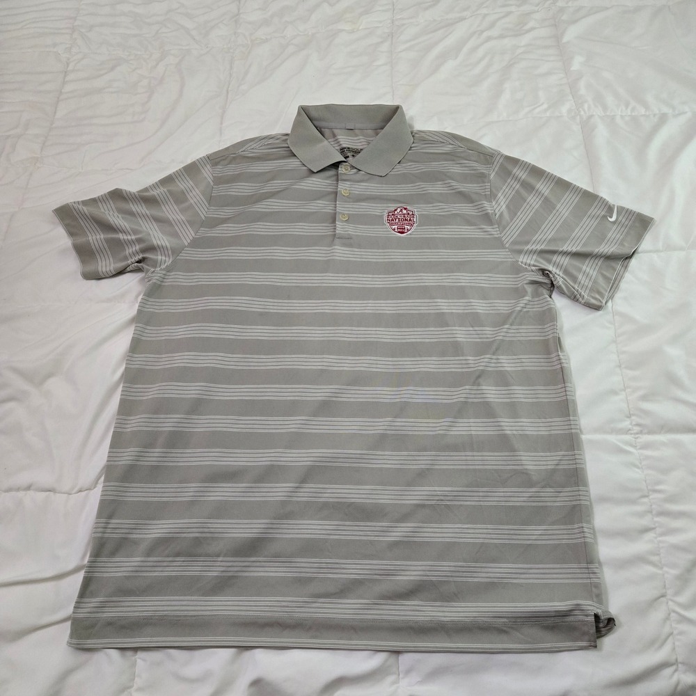 Nike Golf Alabama Crimson Tide 2012 National Champions Polo Shirt Mens XL Gray